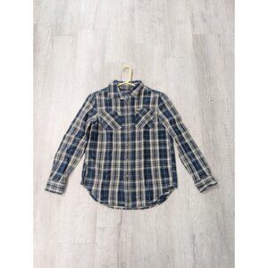 Ralph Lauren Boy's Polo Blue And White Plaid  Shirt Size Large 14/16 Youth